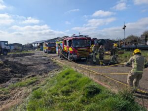 Camion d'exercice d'incendie