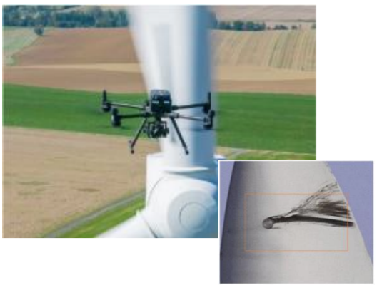 Blade inspection with a drone